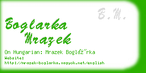 boglarka mrazek business card